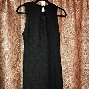 Black knit dress